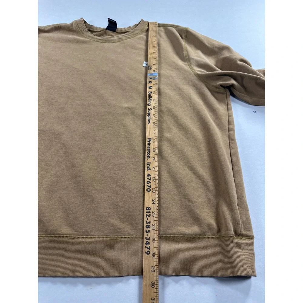 The North Face Mens XXL Tan Brown Heritage Patch Crewneck Fleece Sweatshirt